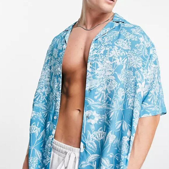 ASOS Men’s boxy oversized shirt L #736 - Picture 3 of 7